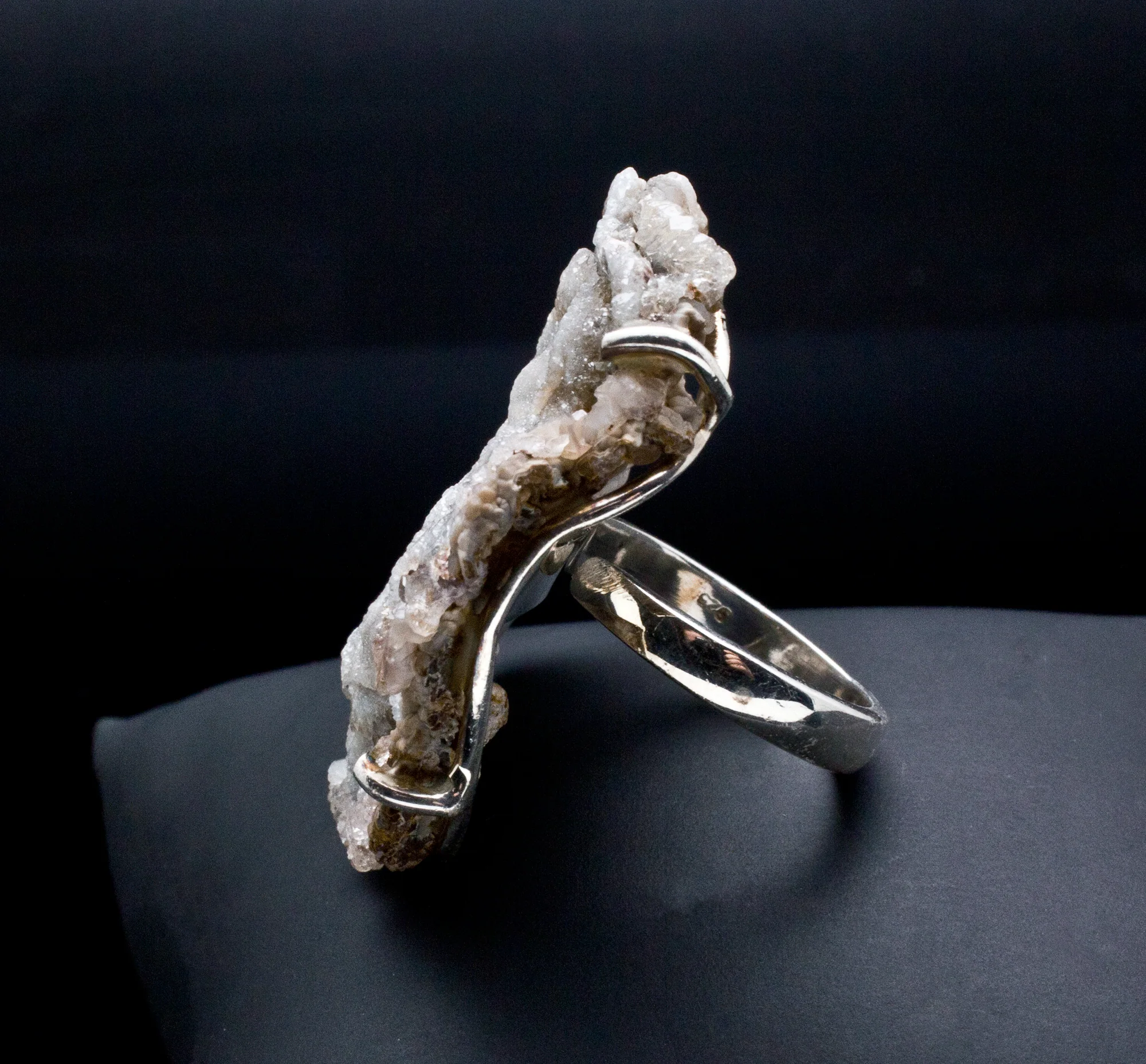 Sterling Silver Desert Druzy Adjustable Ring - Image 3