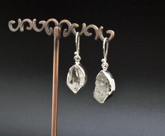 Sterling Silver Herkimer Diamond Earrings - Image 2