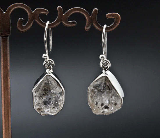 Sterling Silver Herkimer Diamond Earrings - Image 2