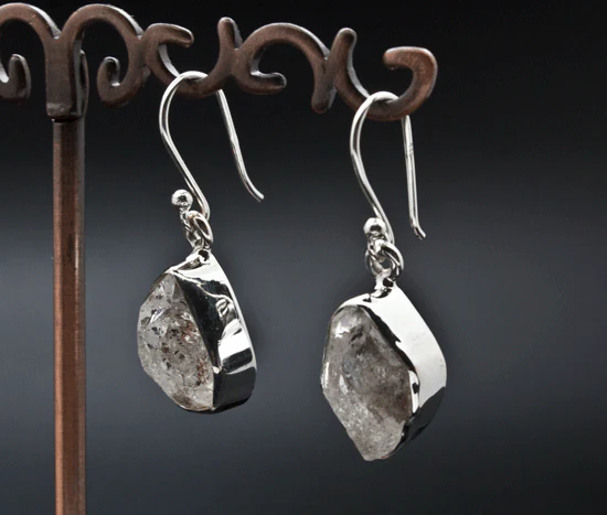 Sterling Silver Herkimer Diamond Earrings - Image 2
