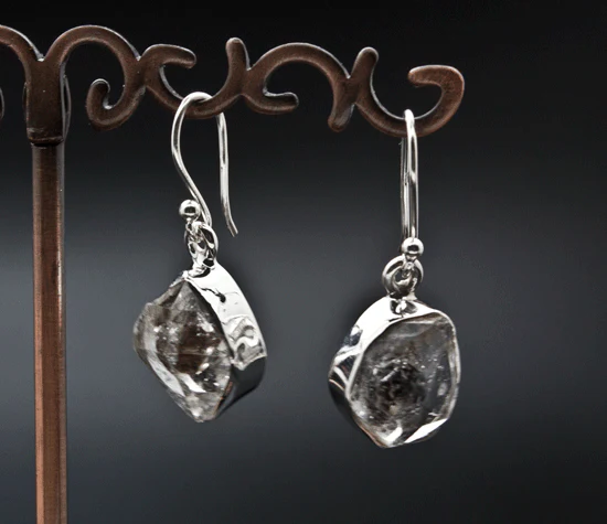Sterling Silver Herkimer Diamond Earrings - Image 2