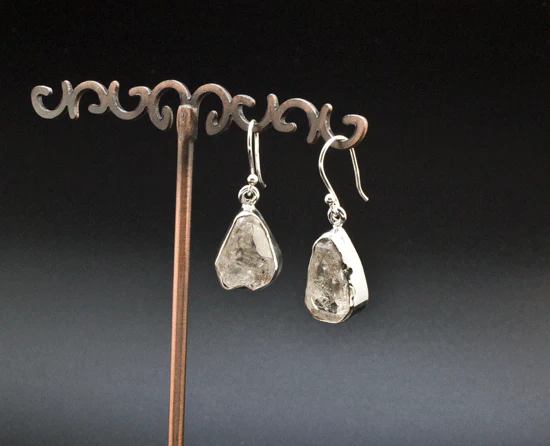 Sterling Silver Herkimer Diamond Earrings - Image 2