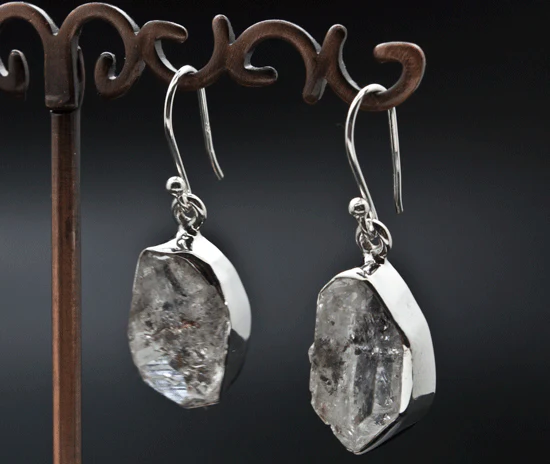 Sterling Silver Herkimer Diamond Earrings - Image 2