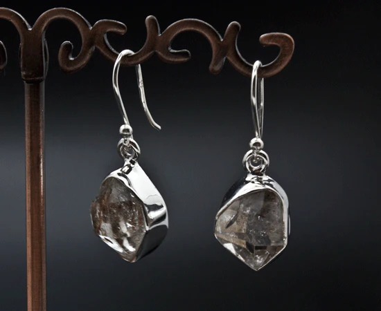 Sterling Silver Herkimer Diamond Earrings - Image 2