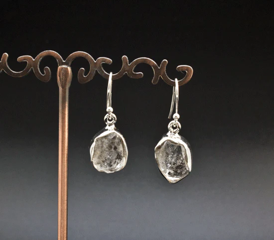 Sterling Silver Herkimer Diamond Earrings - Image 2