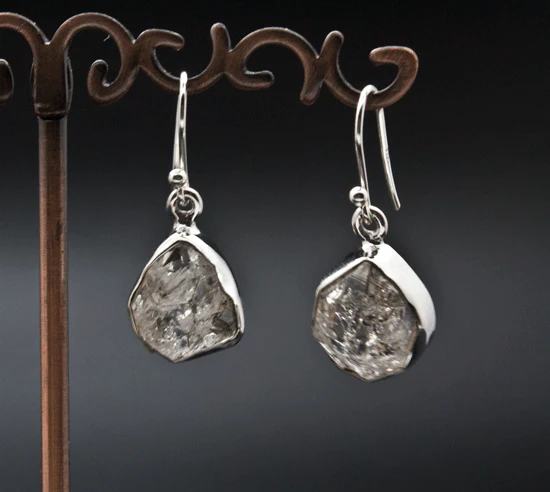 Sterling Silver Herkimer Diamond Earrings - Image 2