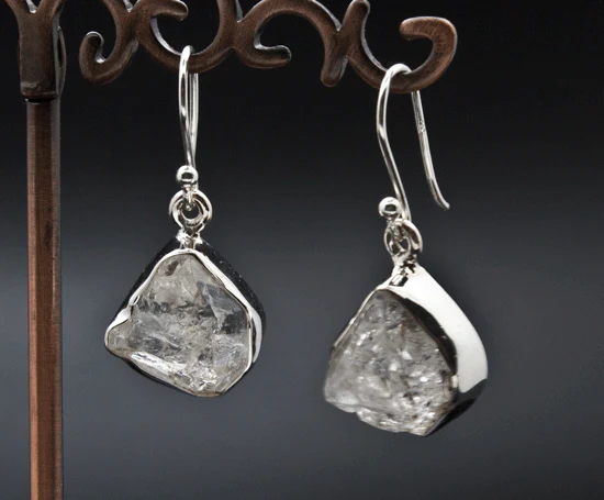 Sterling Silver Herkimer Diamond Earrings - Image 2