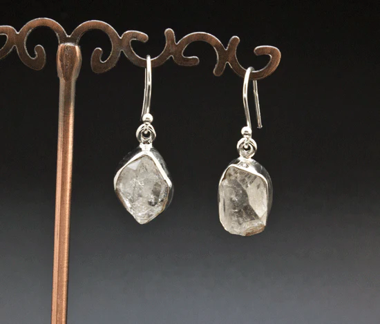 Sterling Silver Herkimer Diamond Earrings - Image 2