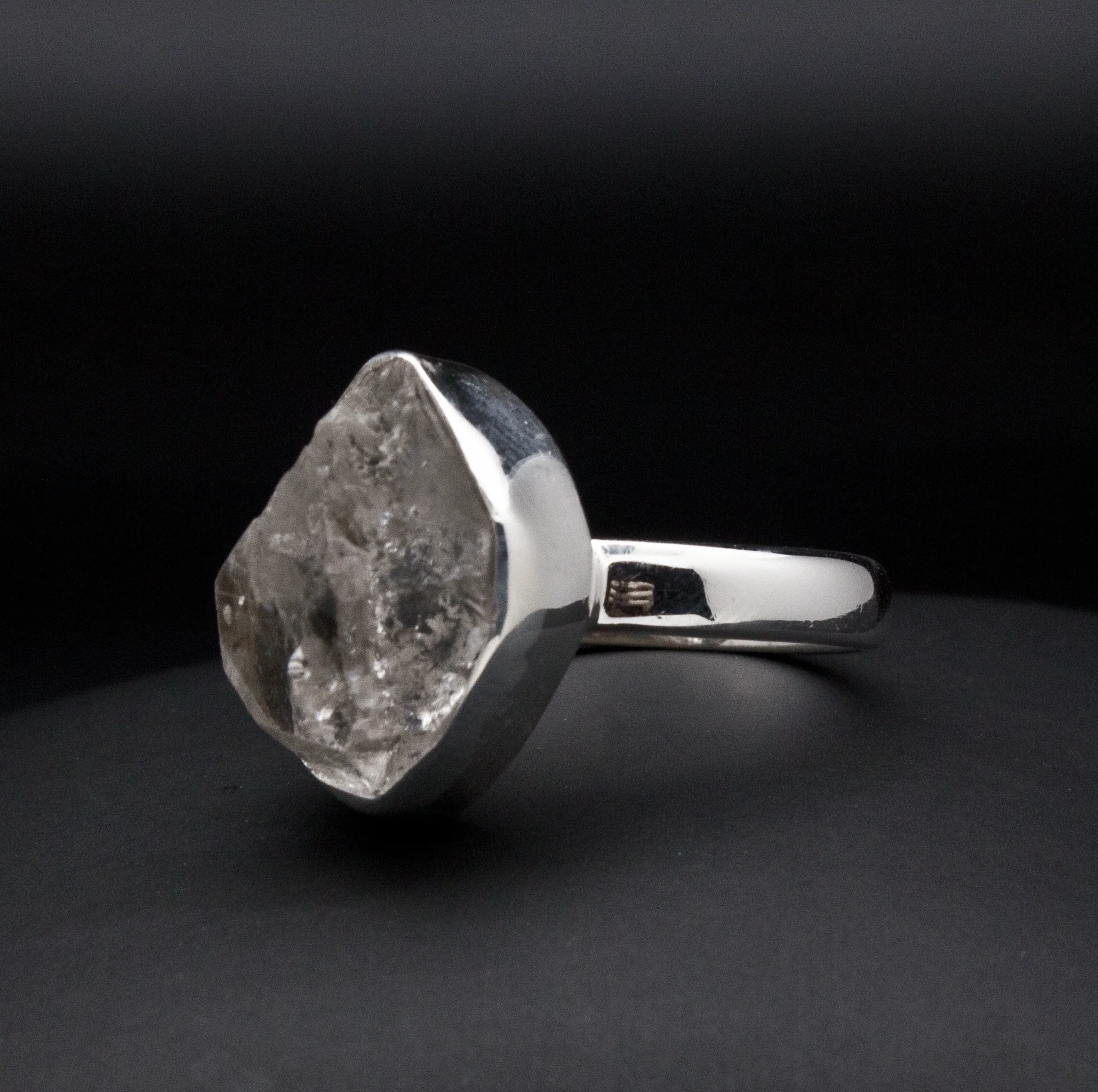 Sterling Silver Herkimer Diamond Ring SIze 7 - Image 2
