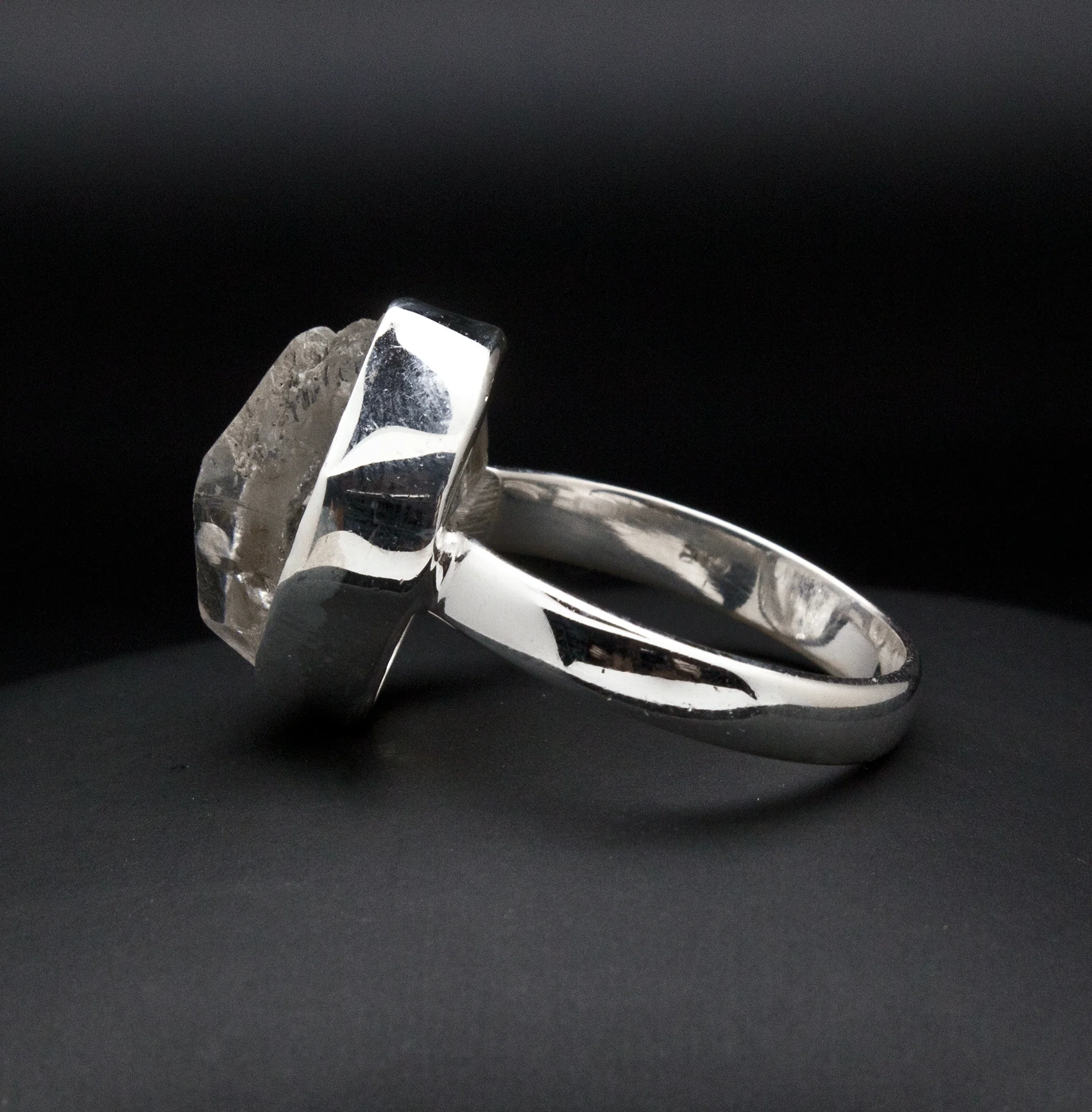 Sterling Silver Herkimer Diamond Ring SIze 7 - Image 3