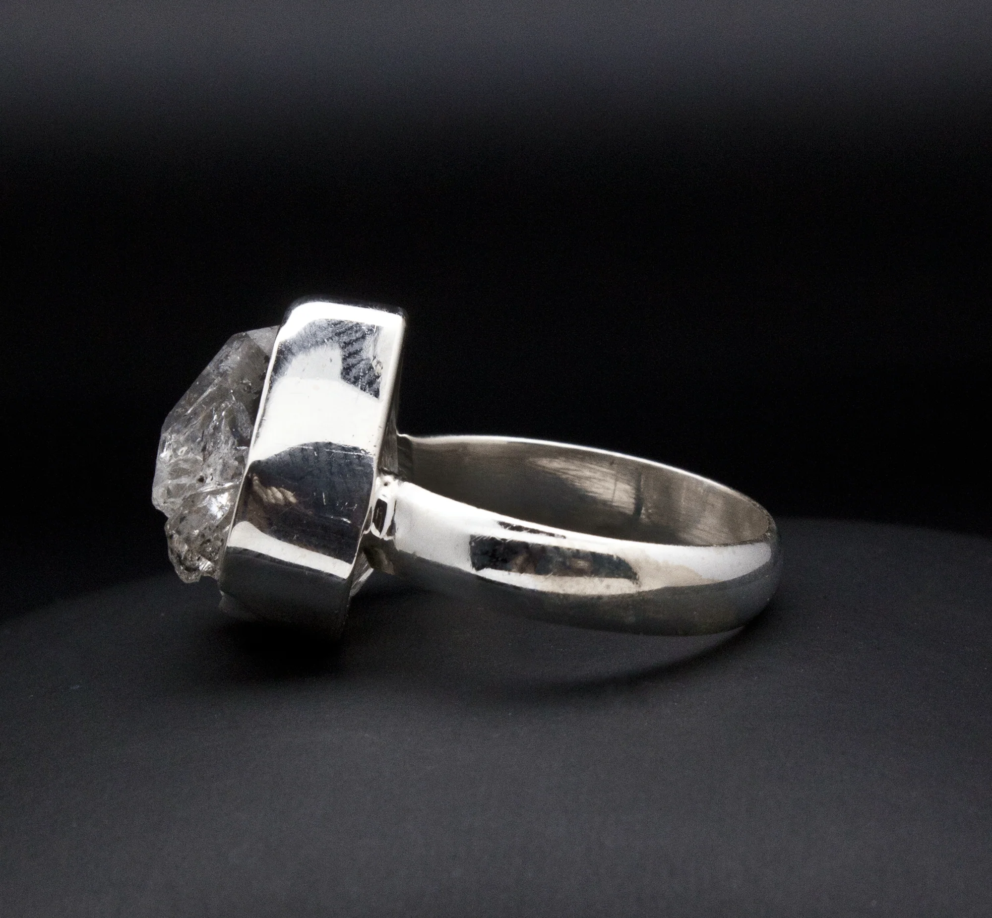 Sterling SIlver Herkimer Diamond Ring Size 7 - Image 3