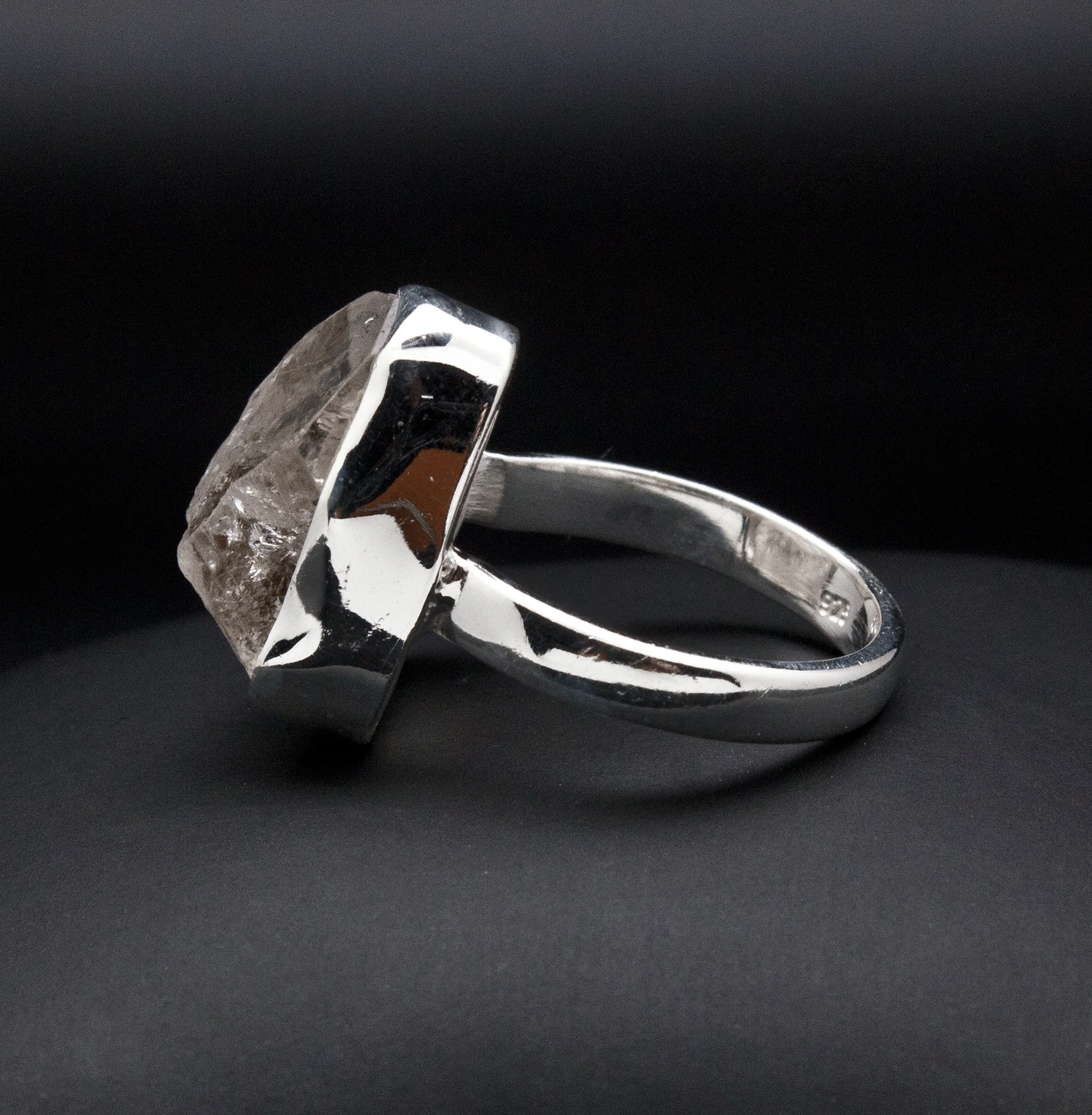 Sterling Silver Herkimer Diamond Ring Size 7 - Image 3