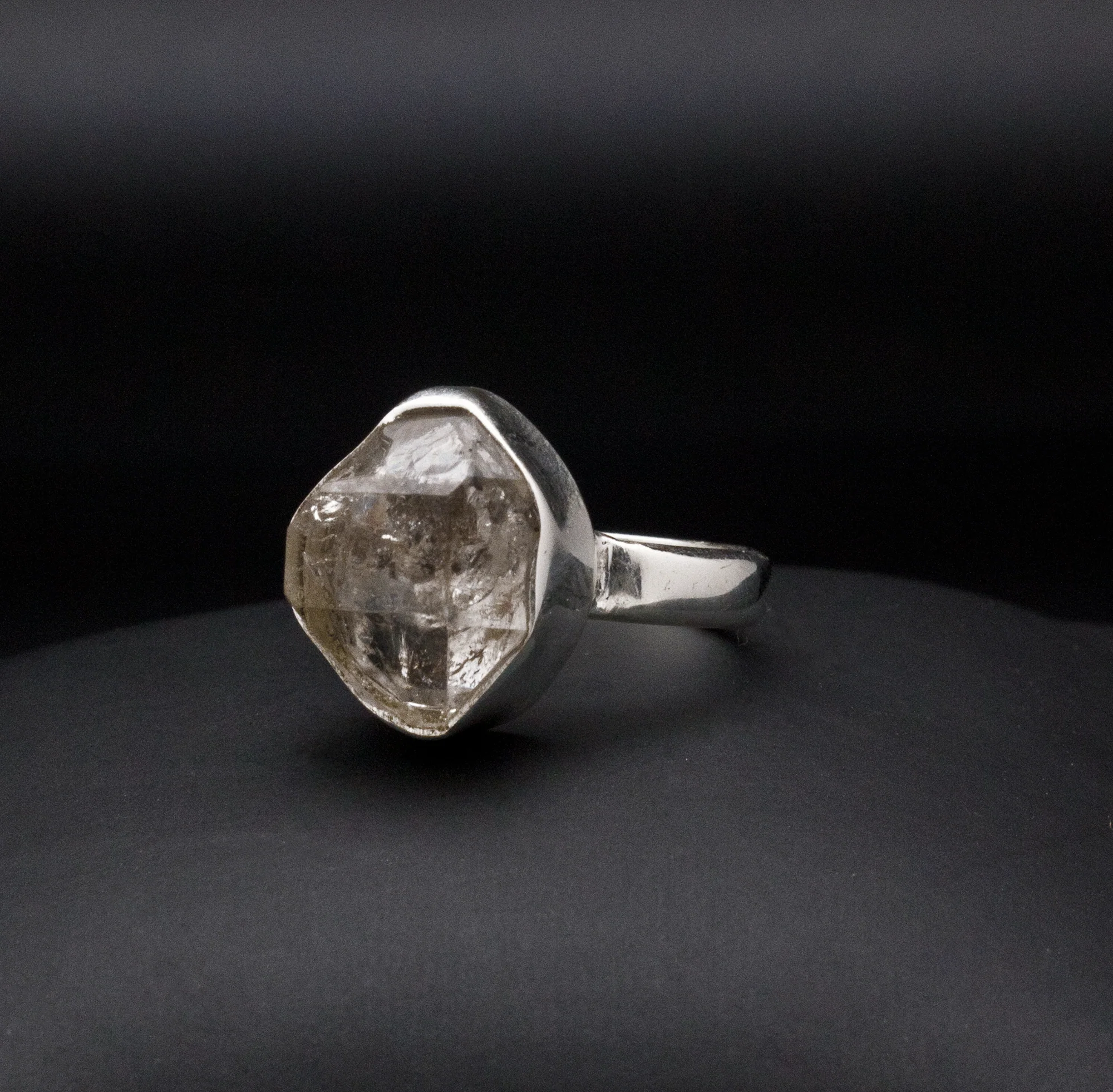 Sterling Silver Herkimer Diamond Ring Size 5.5 - Image 2