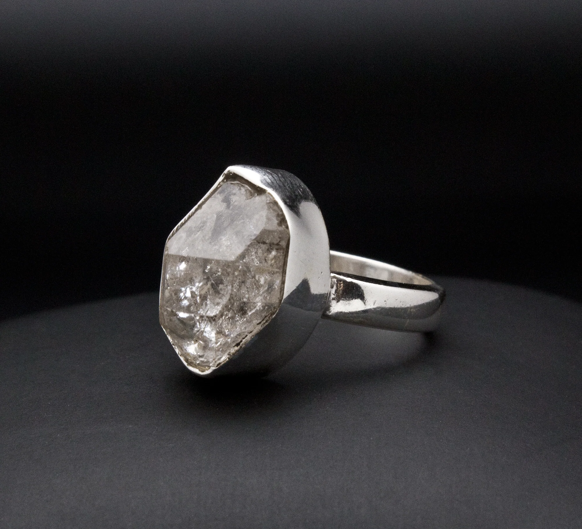 Sterling Silver Herkimer Diamond Ring Size 5.5 - Image 2