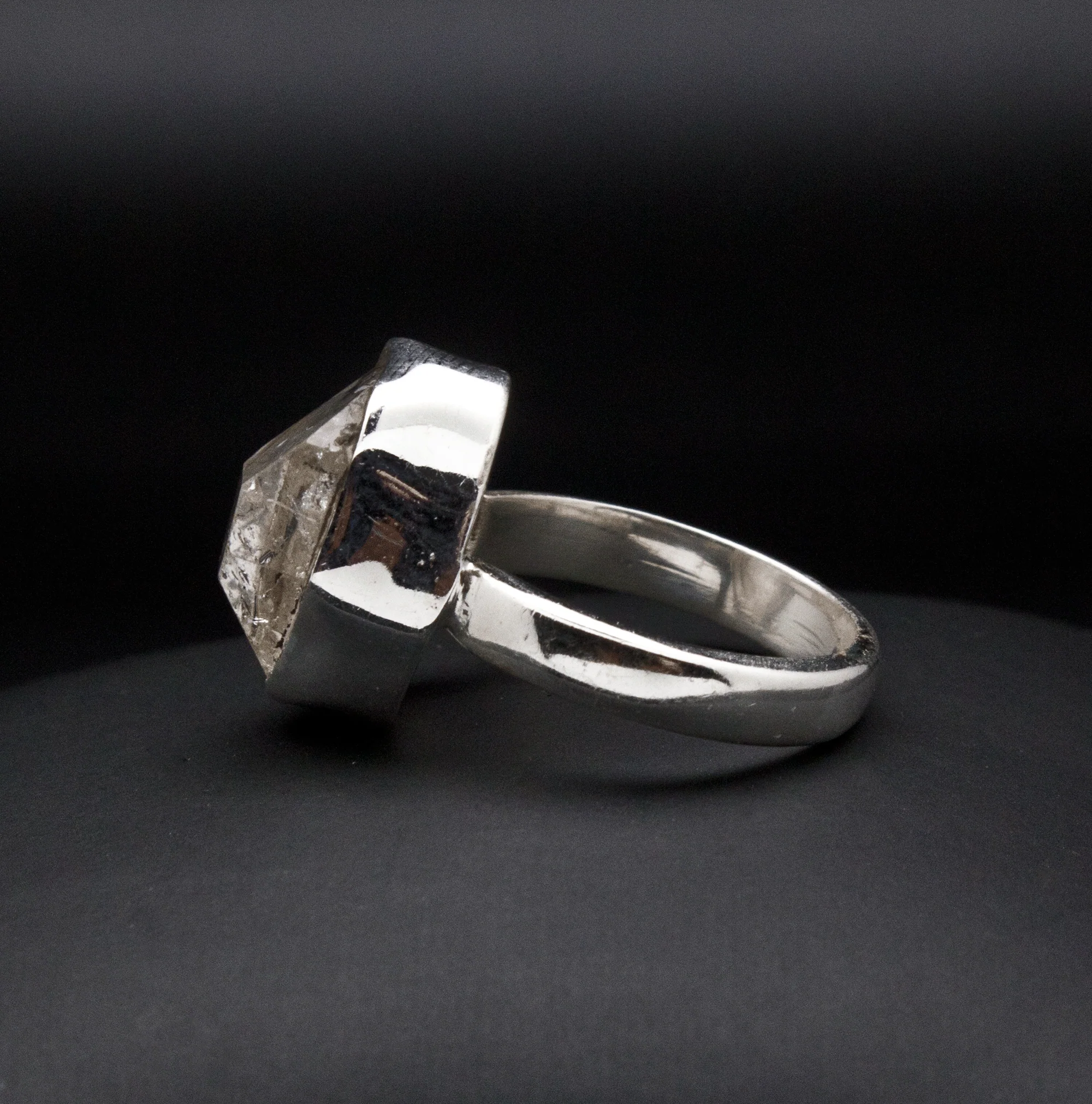 Sterling Silver Herkimer Diamond Ring Size 5.5 - Image 3