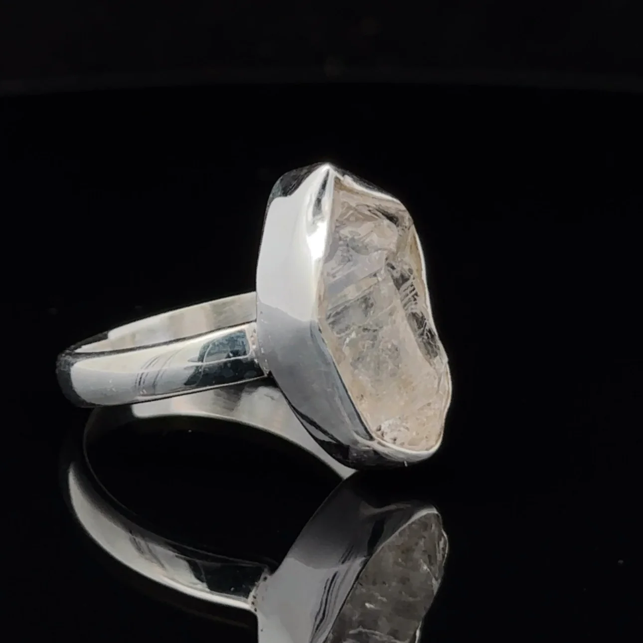 Sterling Silver Herkimer Diamond Ring Size 9.5 - Image 2