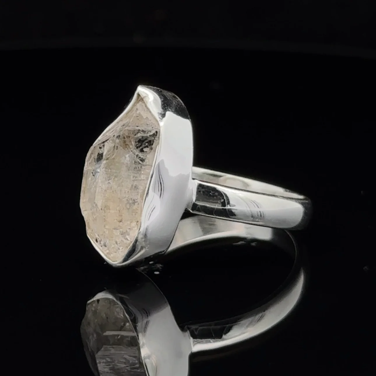 Sterling Silver Herkimer Diamond Ring Size 9.5 - Image 3