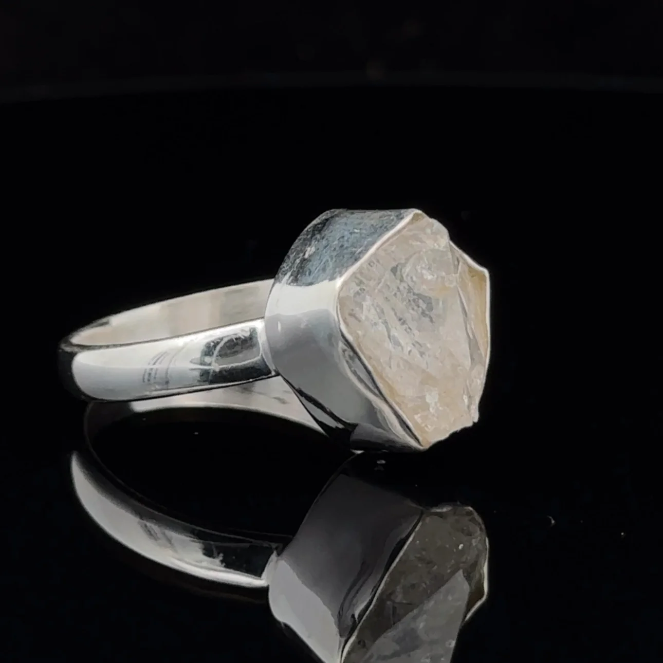 Sterling Silver Herkimer Diamond Ring Size 10 - Image 2