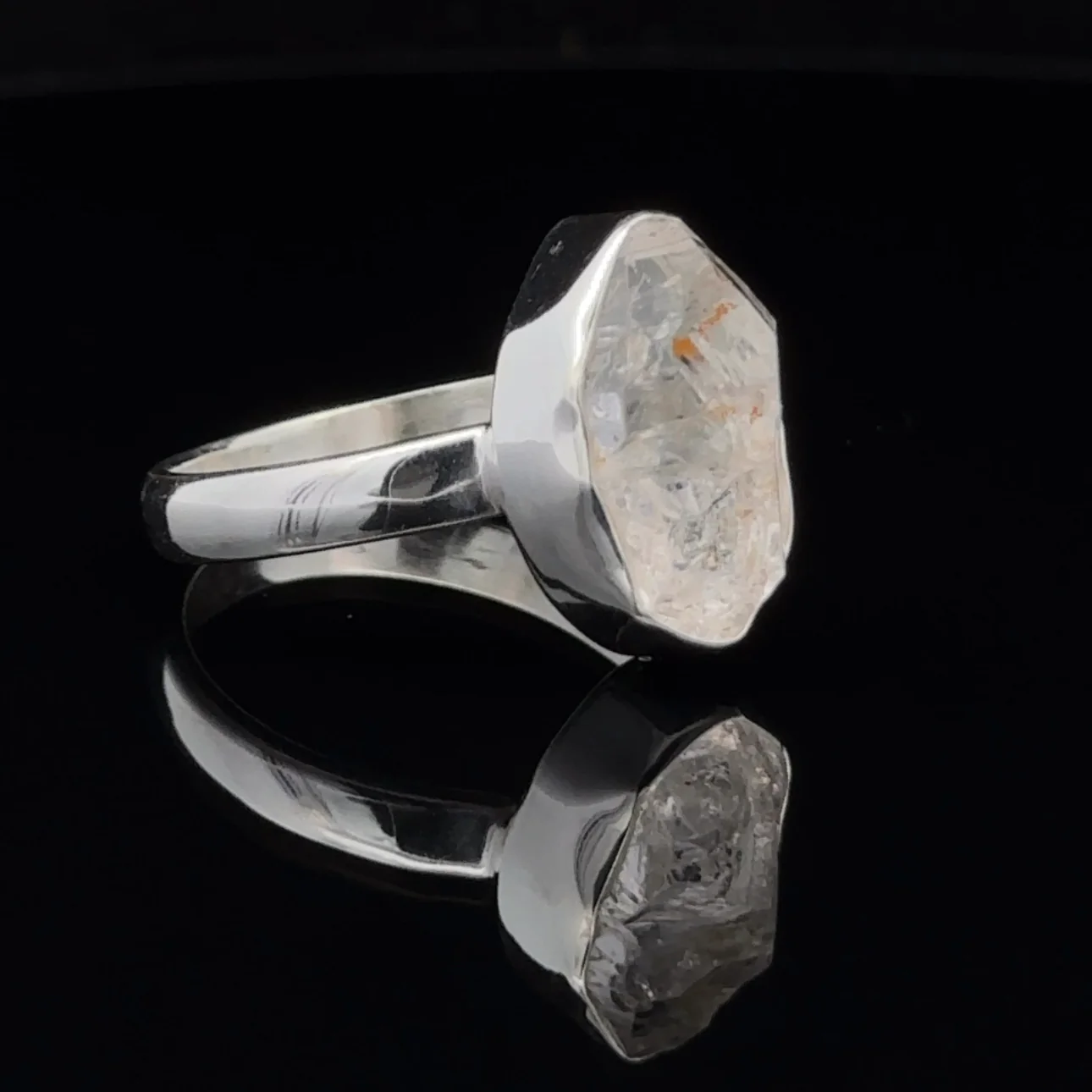 Sterling Silver Herkimer Diamond Ring Size 10 - Image 2