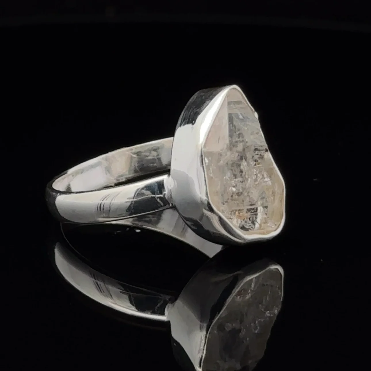 Sterling Silver Herkimer Diamond Ring Size 10 - Image 2