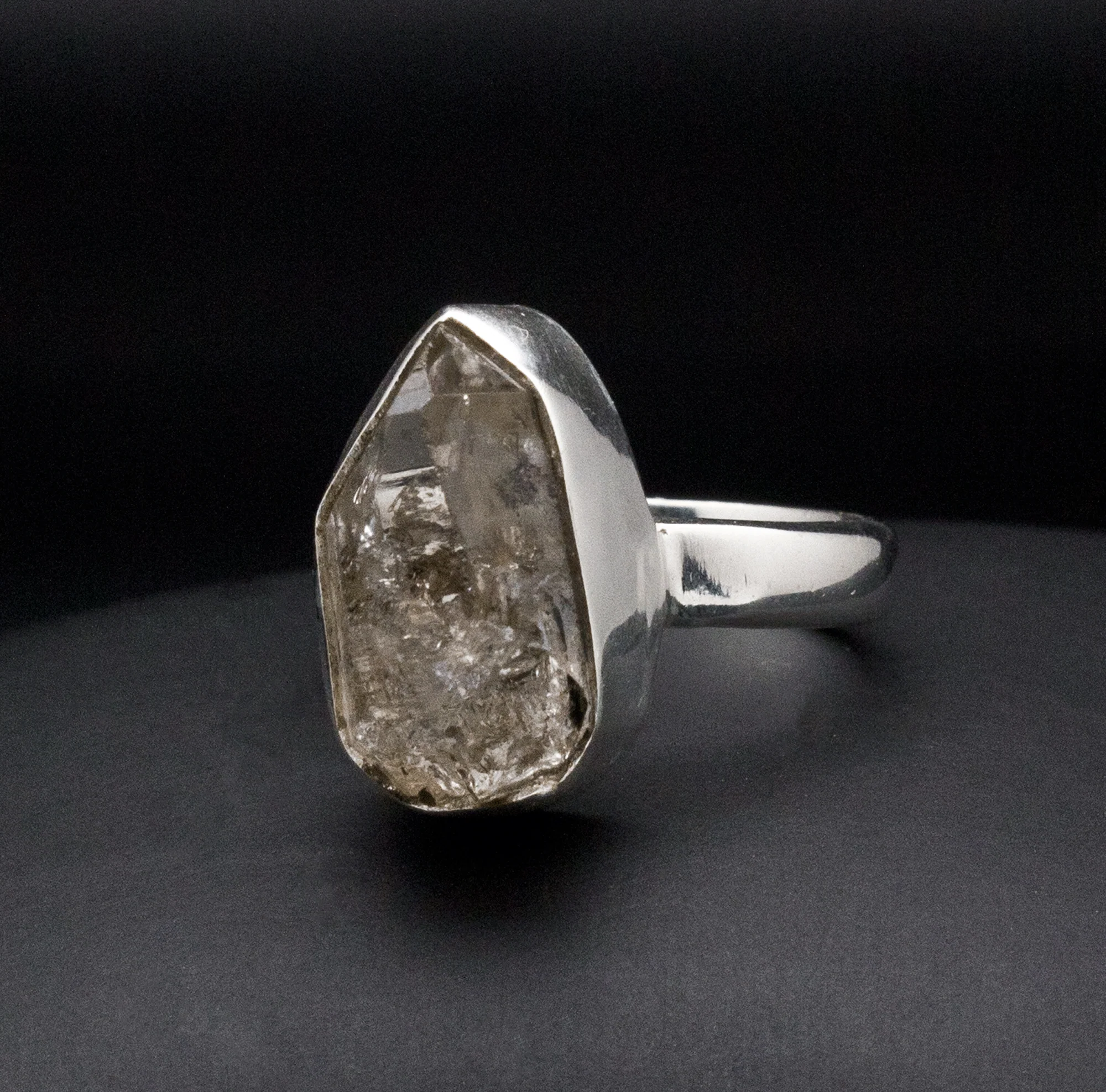 Sterling Silver Herkimer Diamond Ring Size 6.5 - Image 2