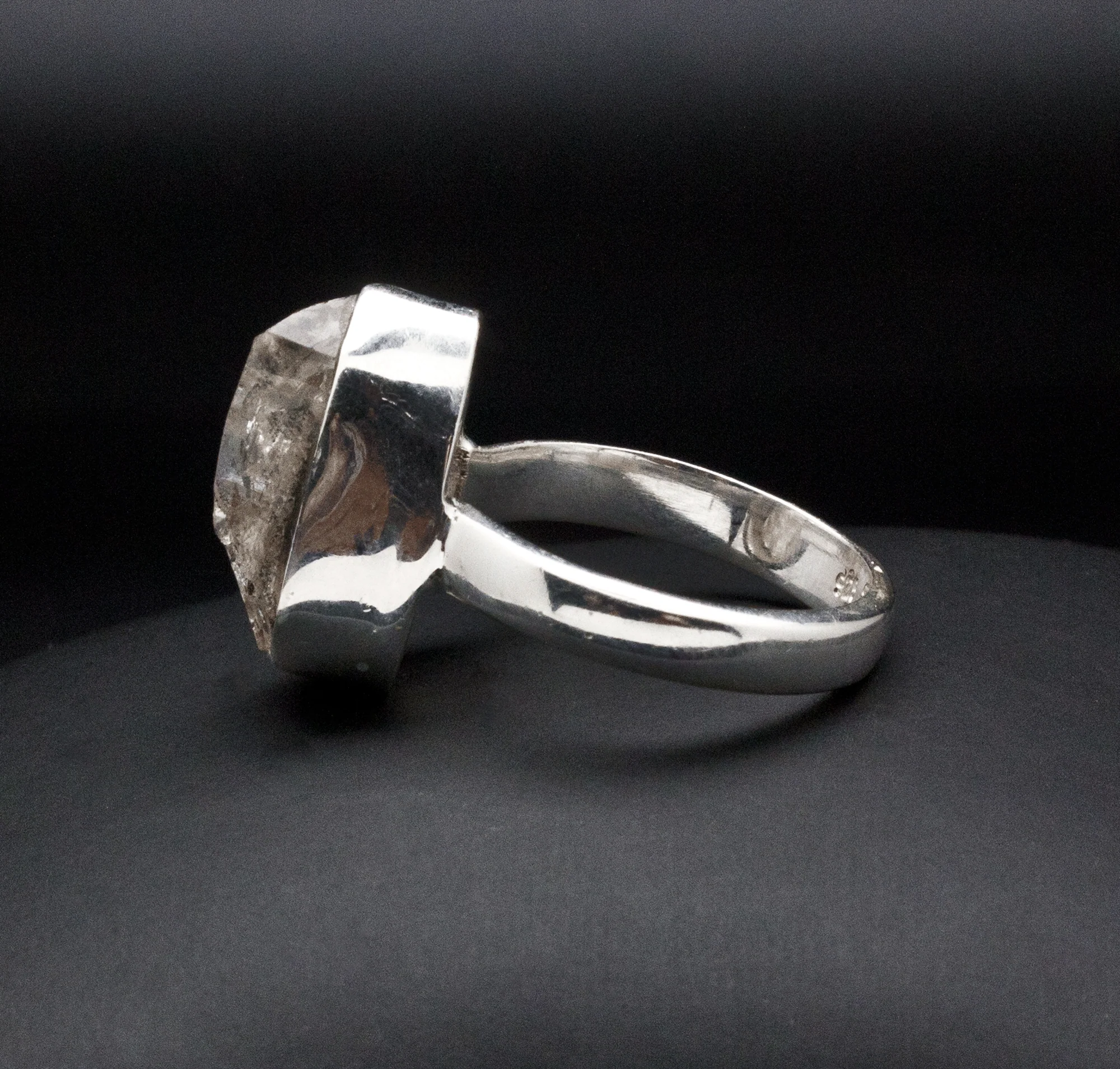 Sterling Silver Herkimer Diamond Ring Size 6.5 - Image 3