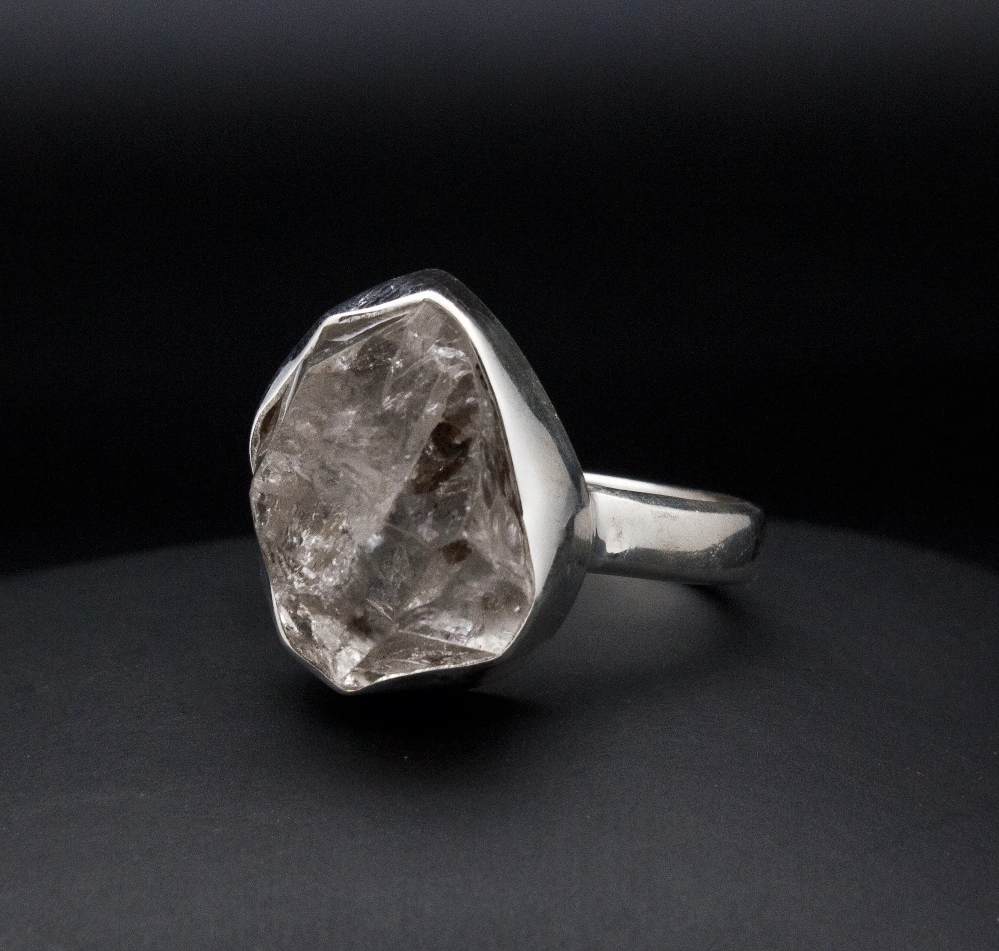 Sterling Silver Herkimer Diamond Ring Size 7 - Image 2