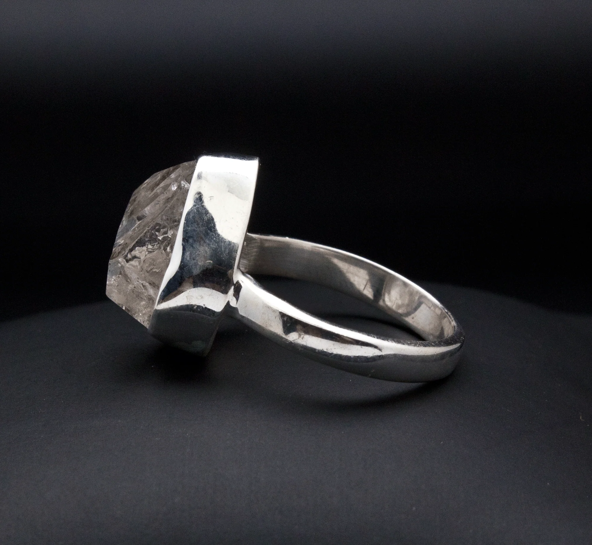 Sterling Silver Herkimer Diamond Ring Size 7 - Image 3