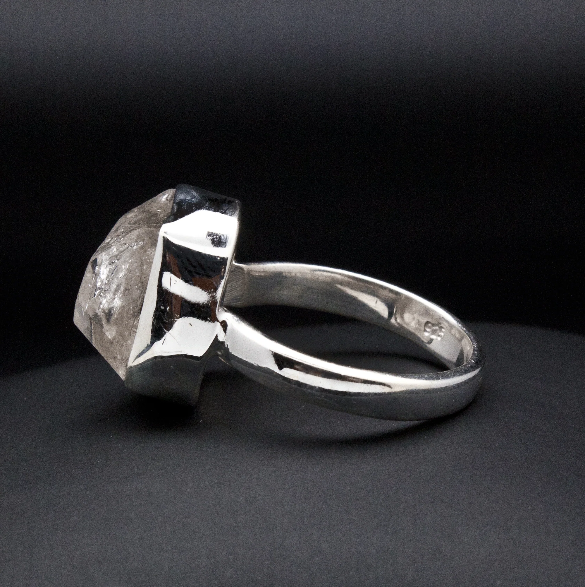 Sterling SIlver Herkimer Diamond Ring Size 7 - Image 3