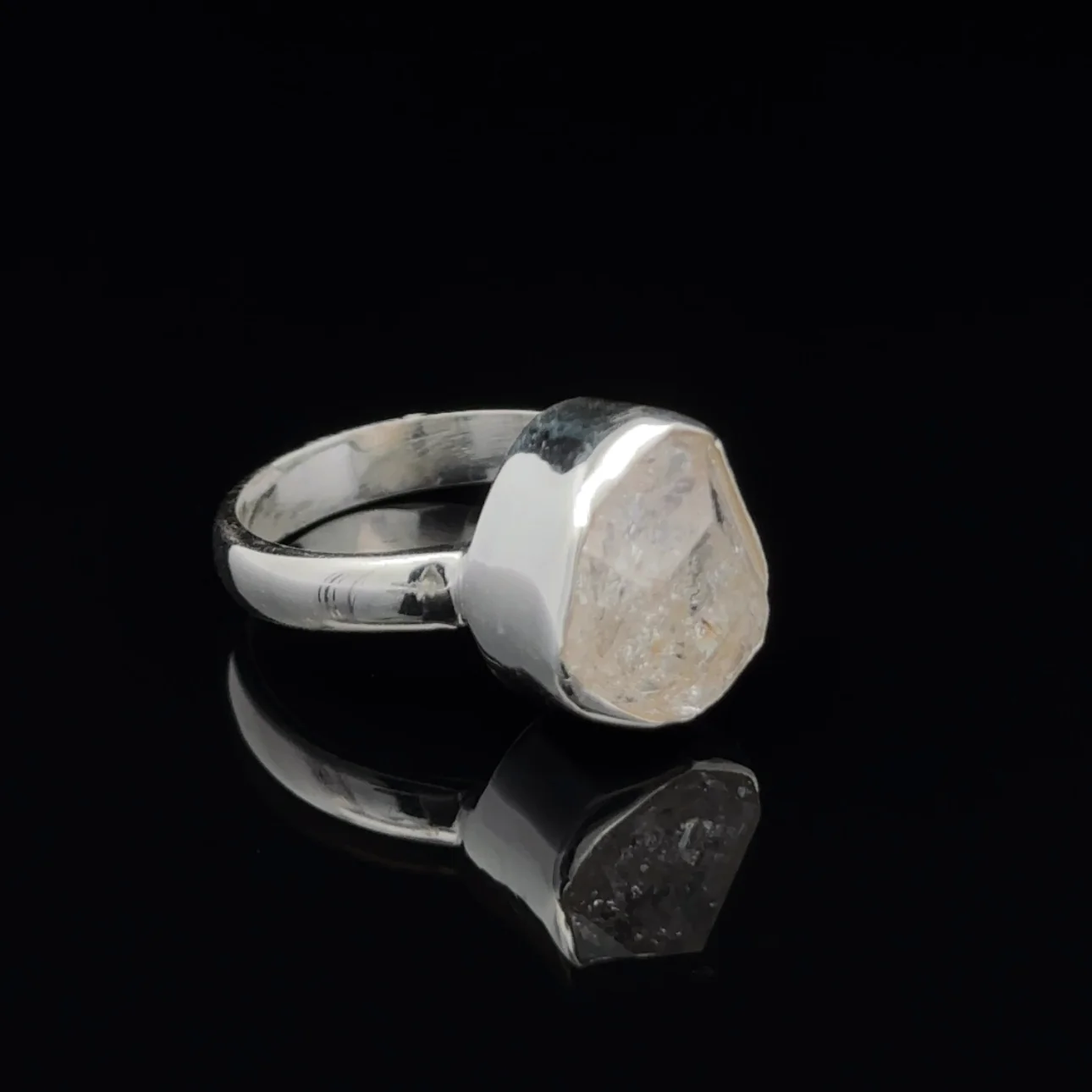 Sterling Silver Herkimer Diamond Ring Size 7 - Image 2