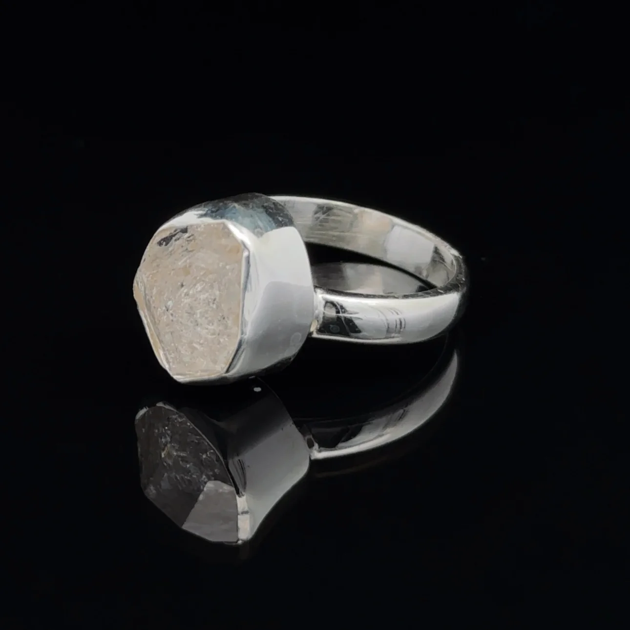 Sterling Silver Herkimer Diamond Ring Size 7 - Image 3