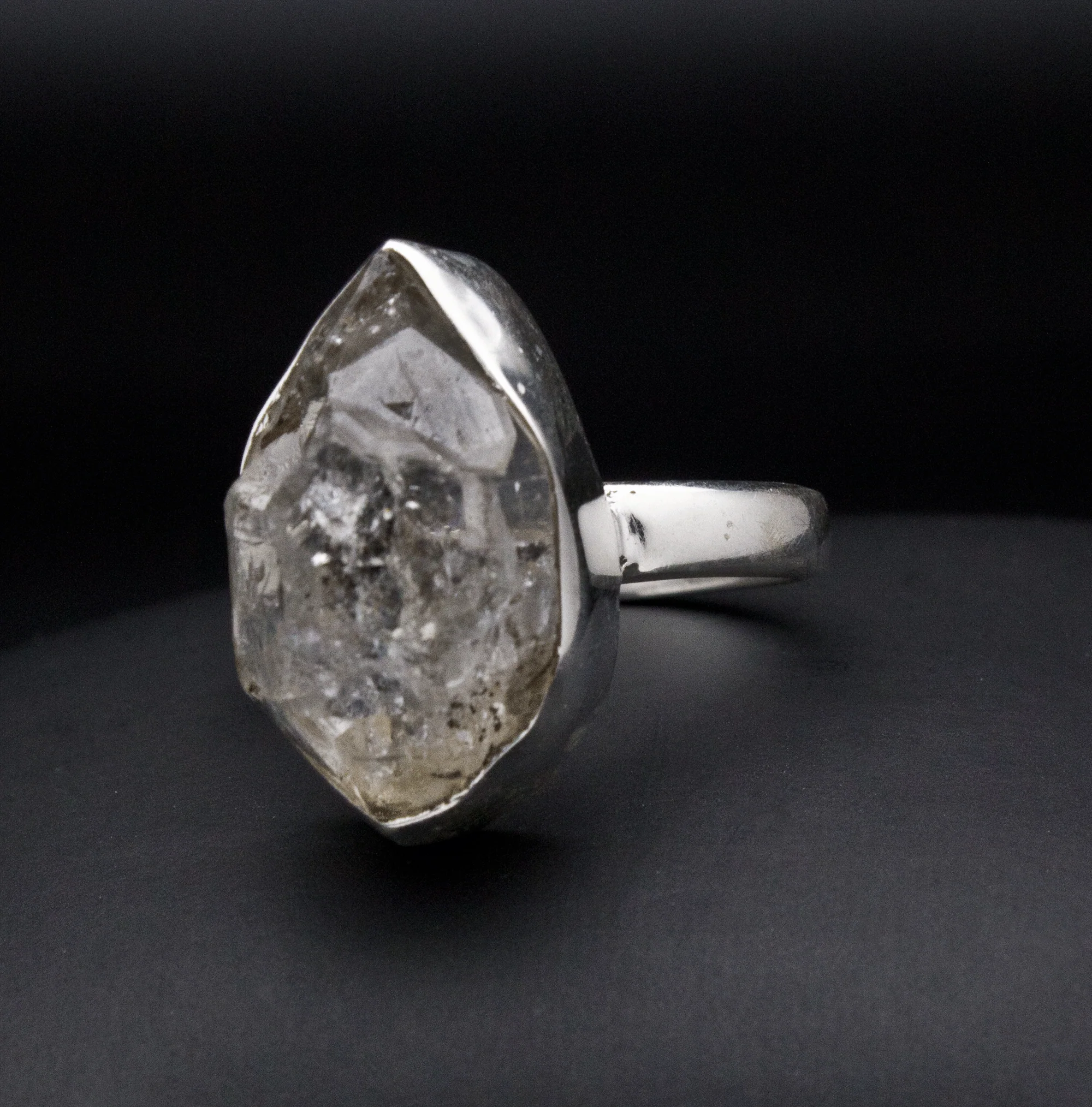 Sterling Silver Herkimer Diamond Ring Size 9.5 - Image 2