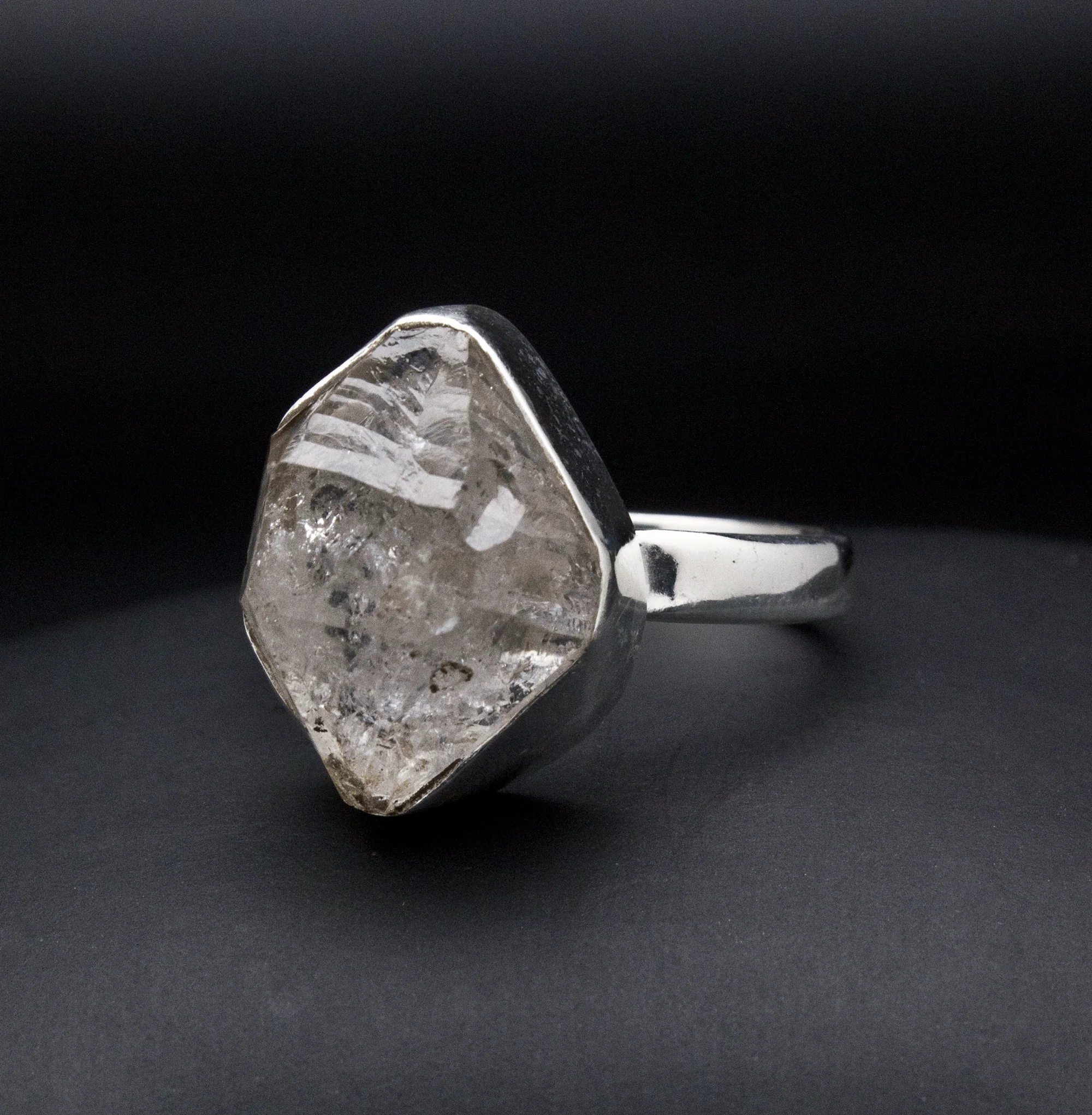 Sterling Silver Herkimer Diamond Ring Size 9.5 - Image 2