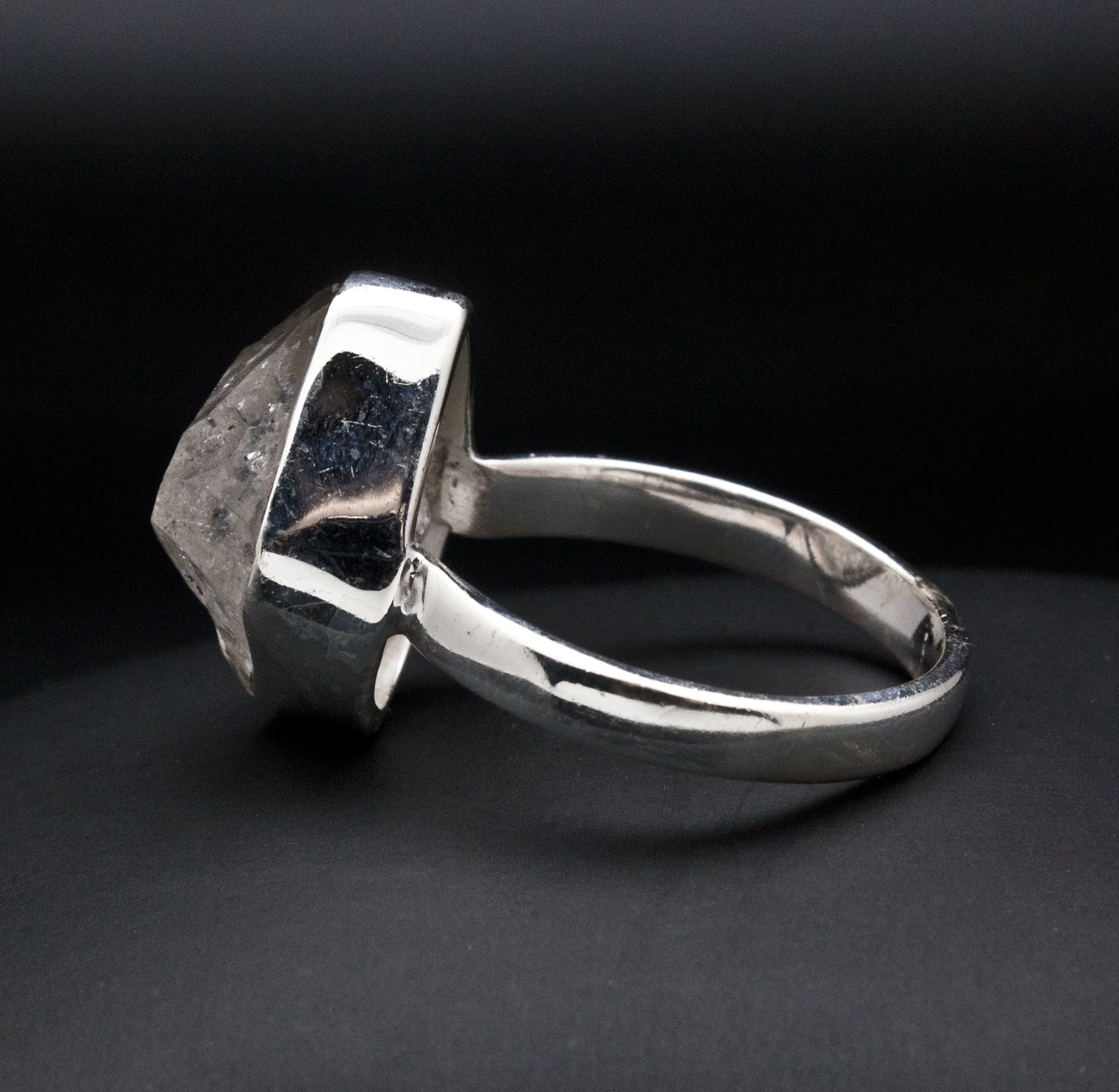 Sterling Silver Herkimer Diamond Ring Size 9.5 - Image 3
