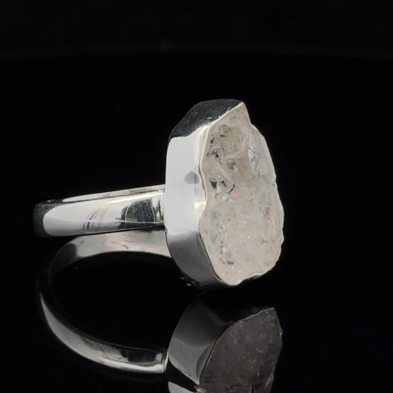 Sterling Silver Herkimer Diamond Ring Size 9.5 - Image 2