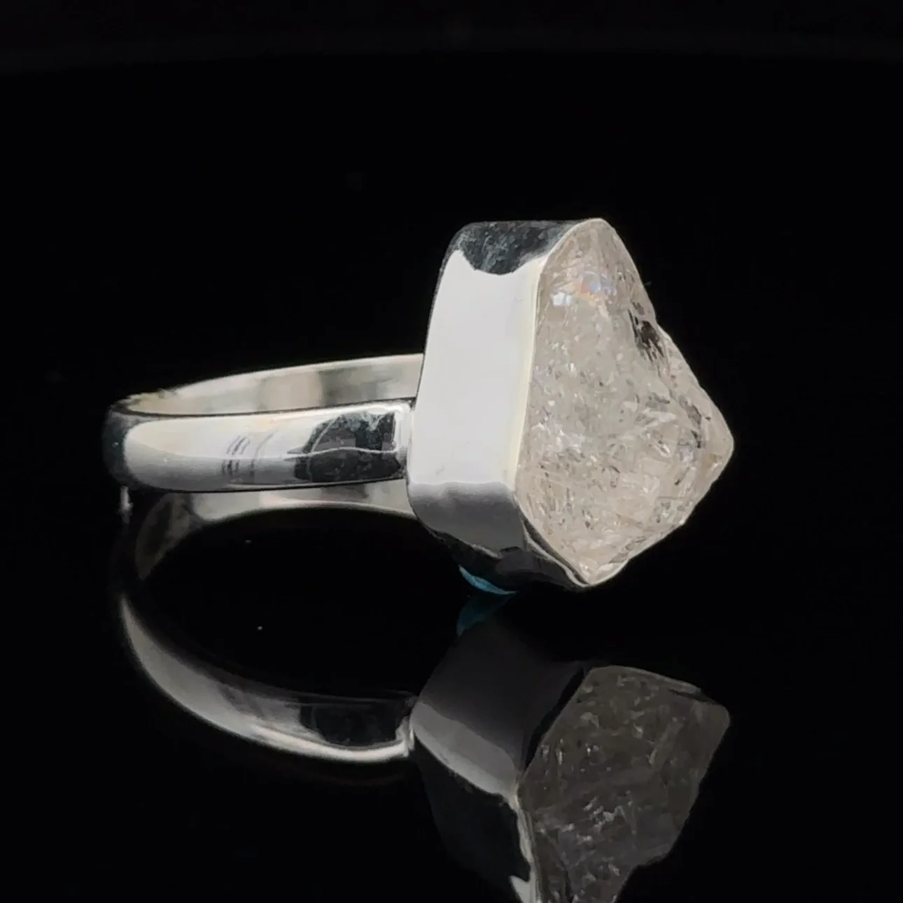 Sterling Silver Herkimer Diamond Ring Size 9.5 - Image 2
