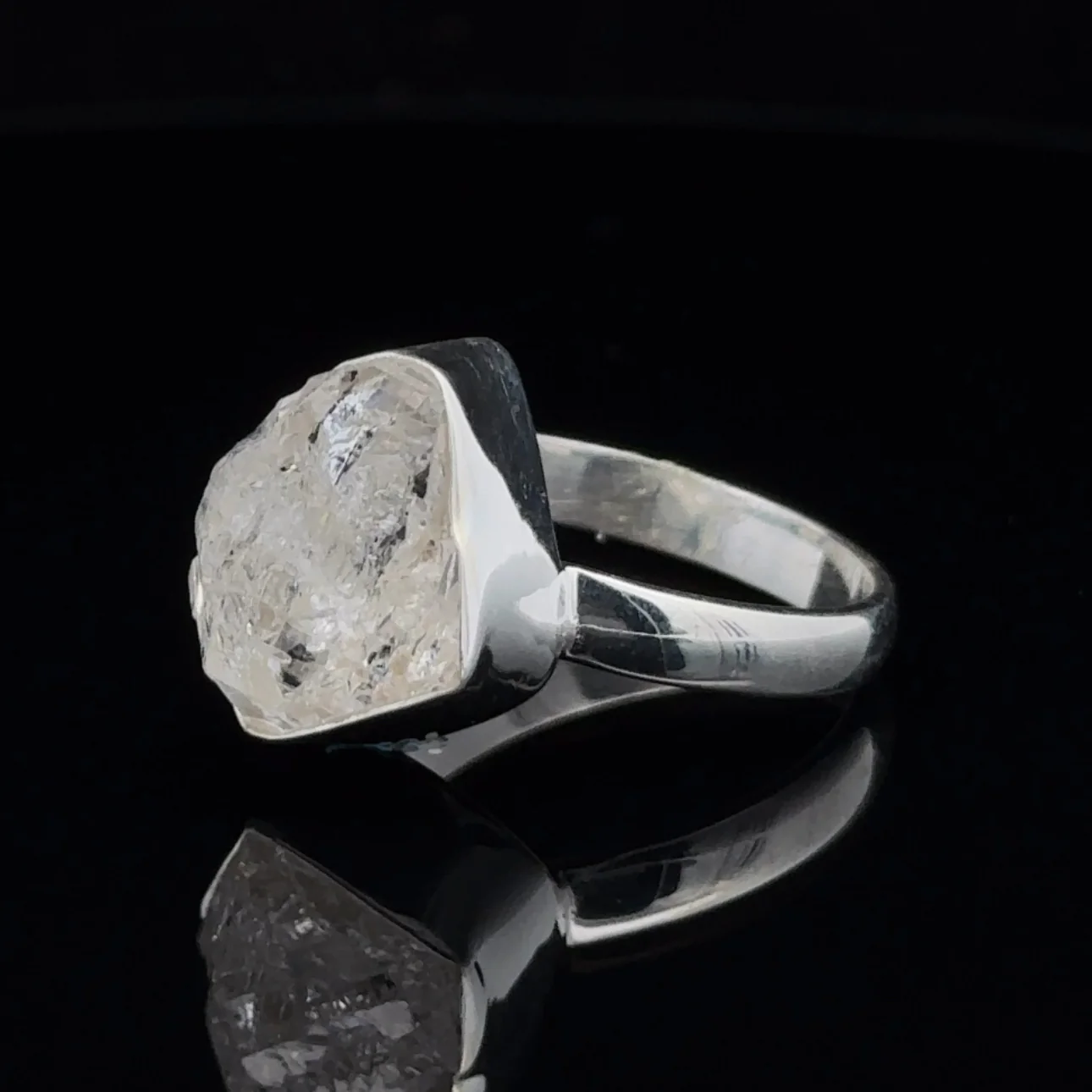 Sterling Silver Herkimer Diamond Ring Size 9.5 - Image 3