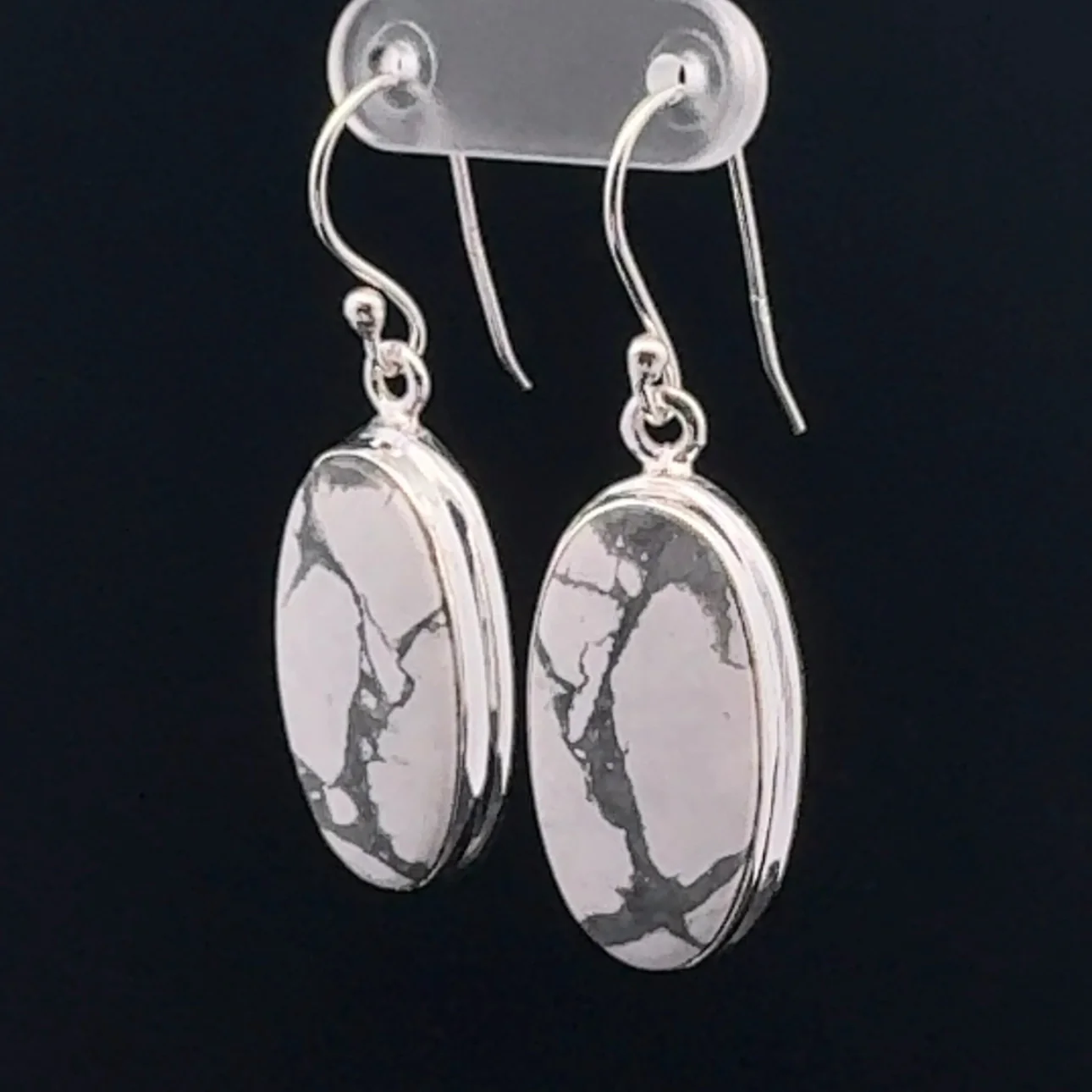Sterling Silver Howlite Earrings - Image 3