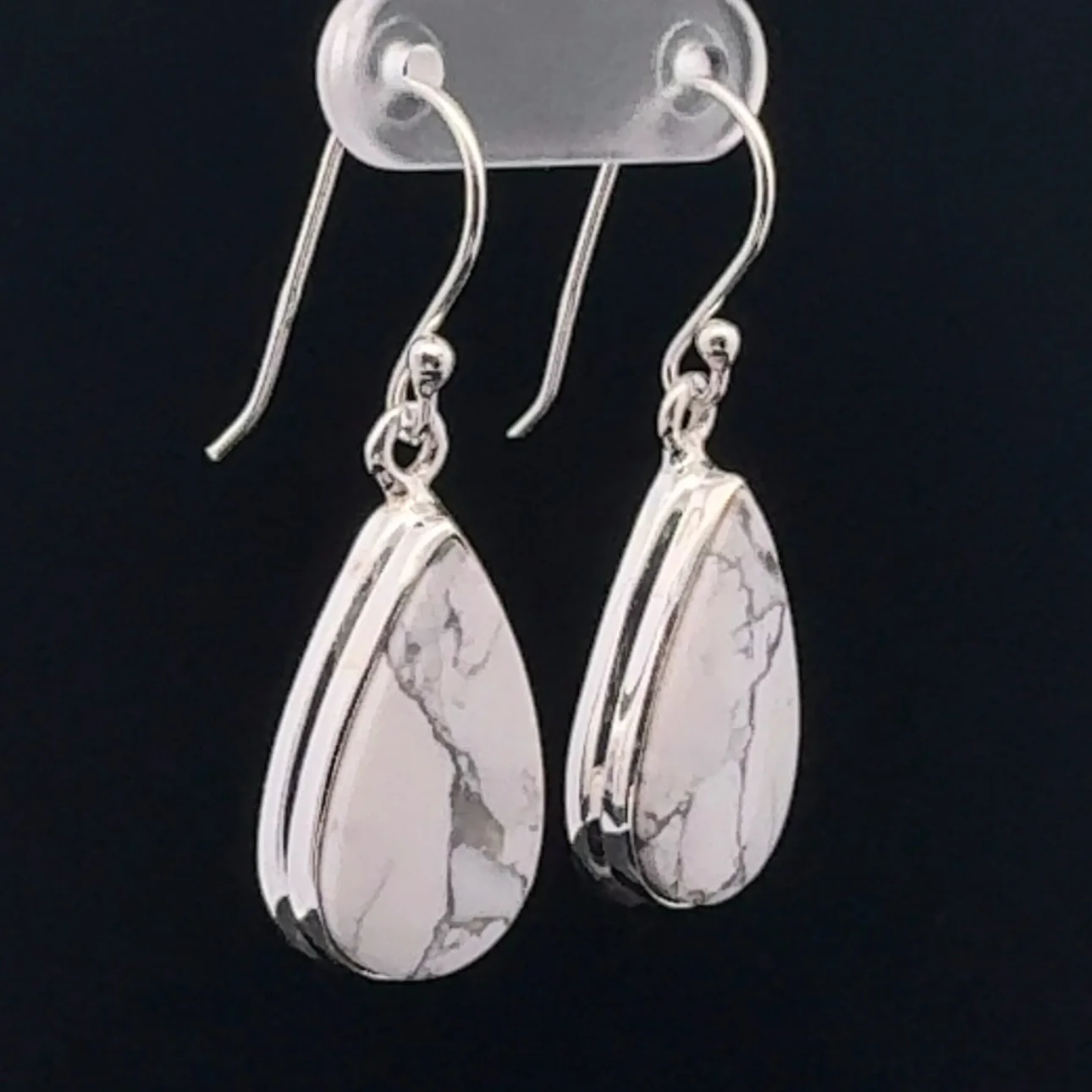 Sterling Silver Howlite Earrings - Image 2