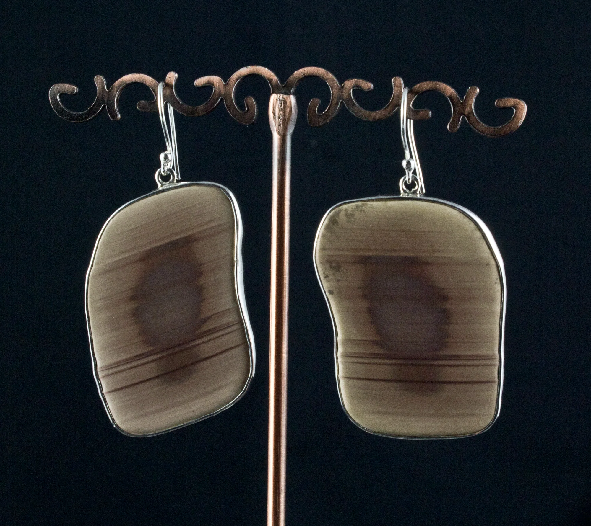 Sterling Silver Imperial Jasper Earrings - Image 2