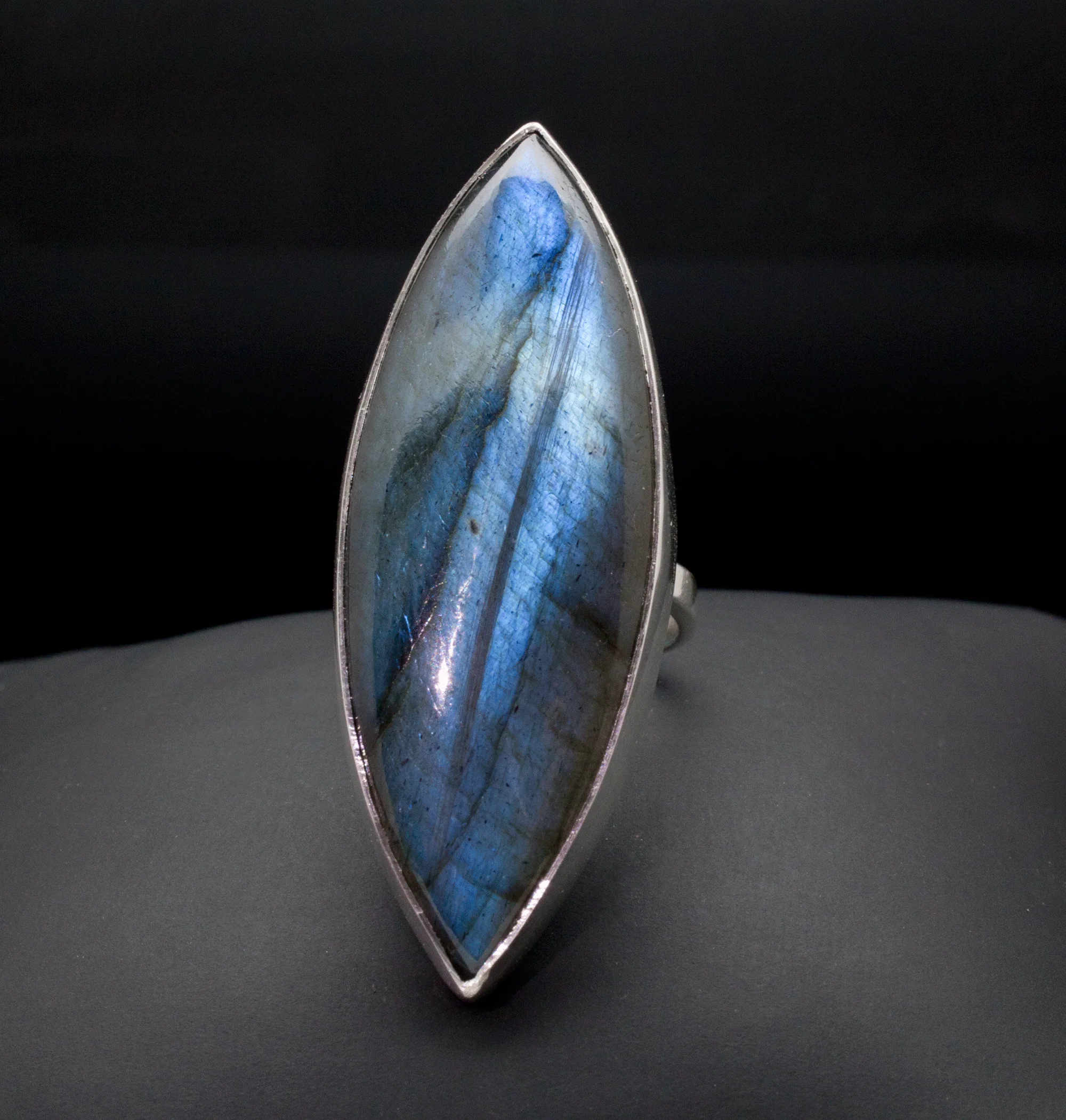 Sterling Silver Labradorite Adjustable Ring - Image 2