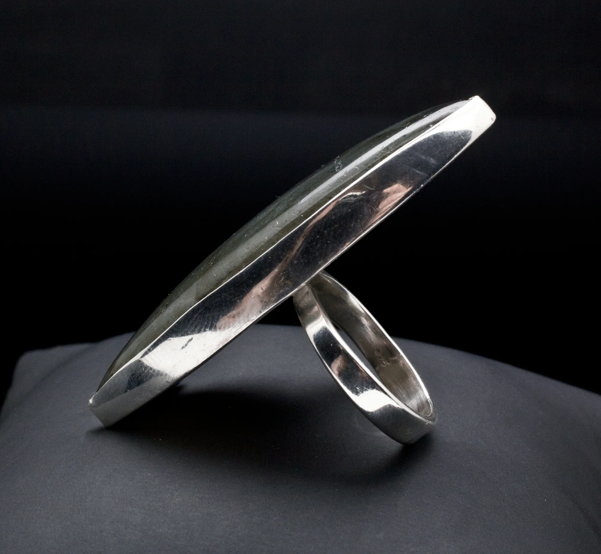 Sterling Silver Labradorite Adjustable Ring - Image 3
