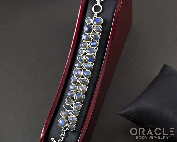 Sterling Silver Labradorite Bracelet - Image 2