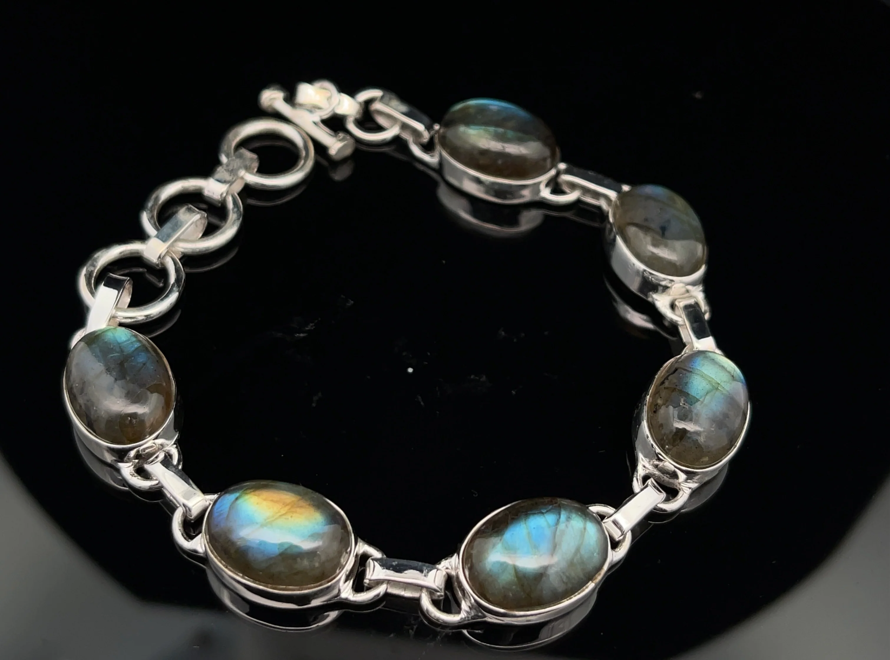 Sterling Silver Labradorite Bracelet - Image 4