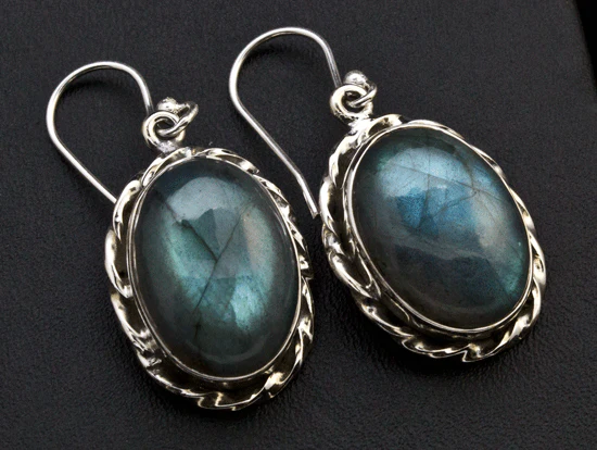 Sterling Silver Labradorite Earrings - Image 2