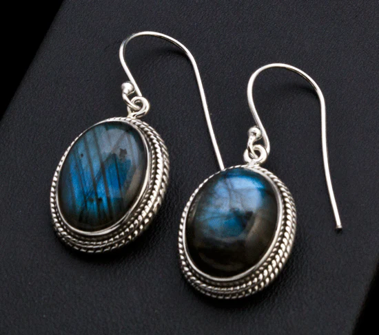 Sterling Silver Labradorite Earrings - Image 2