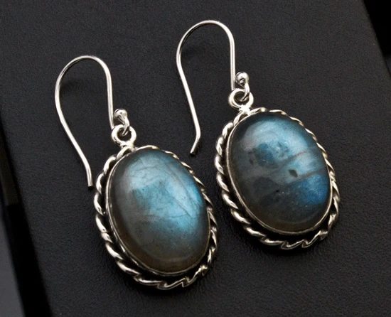 Sterling Silver Labradorite Earrings - Image 2