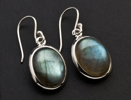 Sterling Silver Labradorite Earrings - Image 2