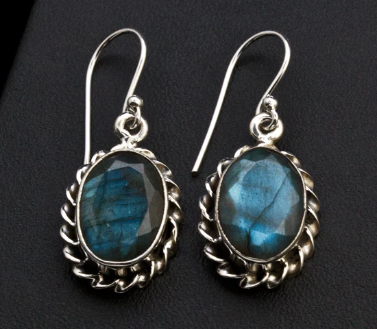 Sterling Silver Labradorite Earrings - Image 2