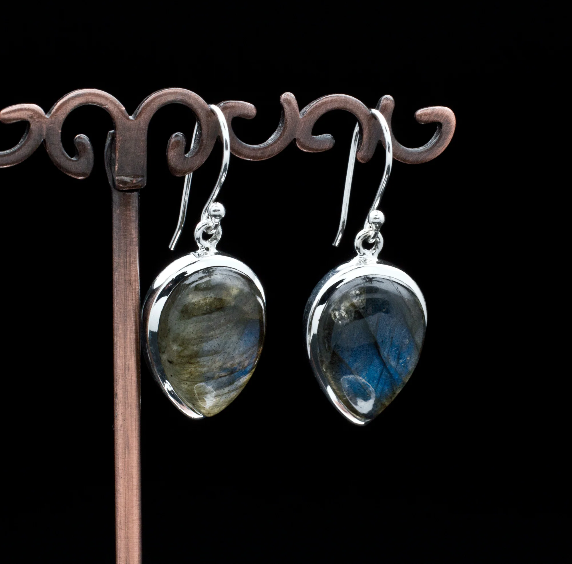 Sterling Silver Labradorite Earrings - Image 2